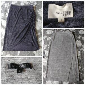 Wilfred Free & Dynamite ,Small ,Grey Skirts, Rayon/Polyester/Spandex Bundle for